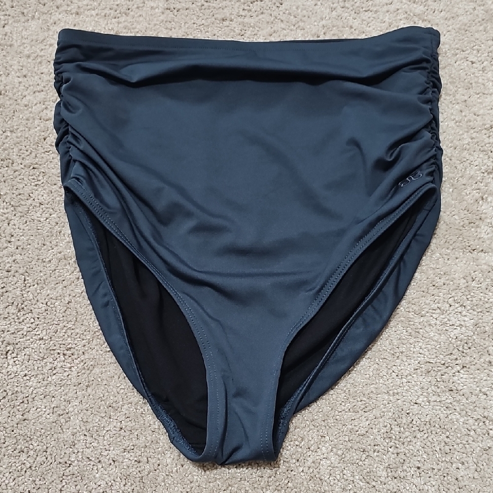 Albion High-Waisted Bikini Bottom - Deep Blue